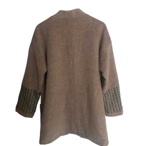 Joh Mariah Open Front Woven Coat Large - Picture 3 of 5